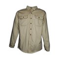 Magid SH107 DualHazard 75 oz FR 100 Cotton Twill Work Shirt SH107-KH-S